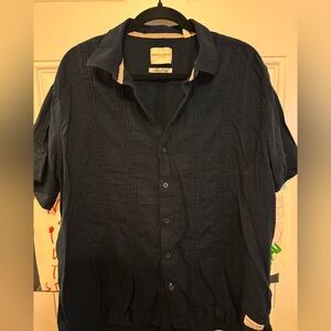 Scotch and soda Navy Button-Up Shirt